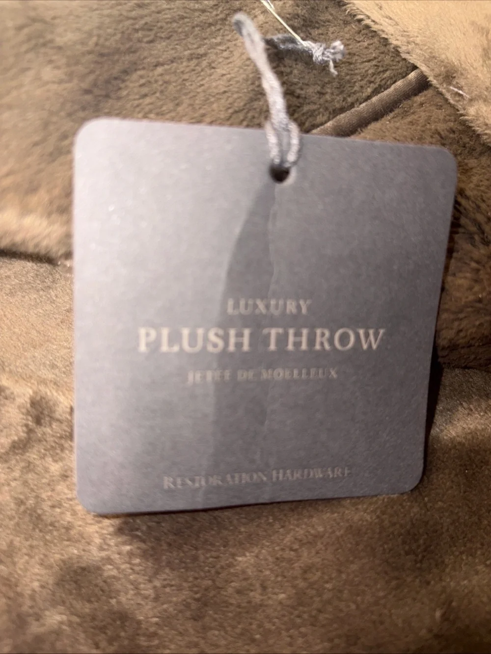 Restoration Hardware Plush Throw in Chocolate Brown